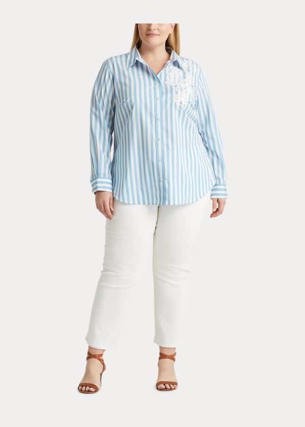 Camisa Ralph Lauren Striped Algodão Mulher 24359-ZKCY